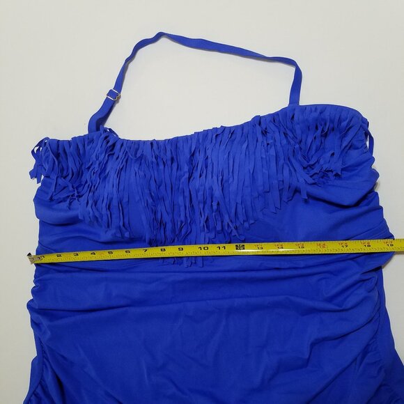 NWT Swimsuits For All Swim Set Fringe Blue Size 22 - Picture 4 of 16